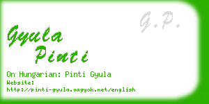 gyula pinti business card